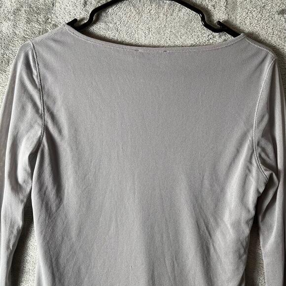 Vivienne Tam Gray Mesh Sleeves Top T Shirt size Large Vintage Y2K - Picture 3 of 7